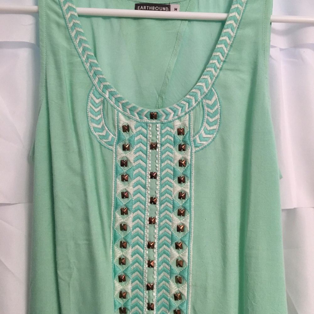 Earthbound trading company mint tank Nwot - Picture 2 of 5